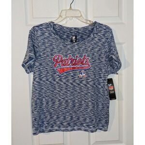 NFL Team Apparel Patriots T-Shirt New Era Blue White Top Large‎ NWT $39